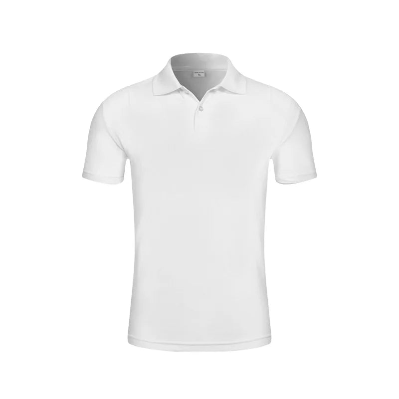 Summer Top New Lapel  Solid Color Shirt Short Sleeve Casual Business Fashion Breathable And Comfortable Polo Shirt Group Uniform-World Bazaar Life