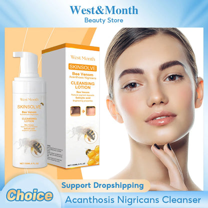 Whitening Facial Cleanser Bee Venom Dark Spot Freckle Removing Deep Cleansing Lightening Skin Tone Moisturizing Face Wash Foam