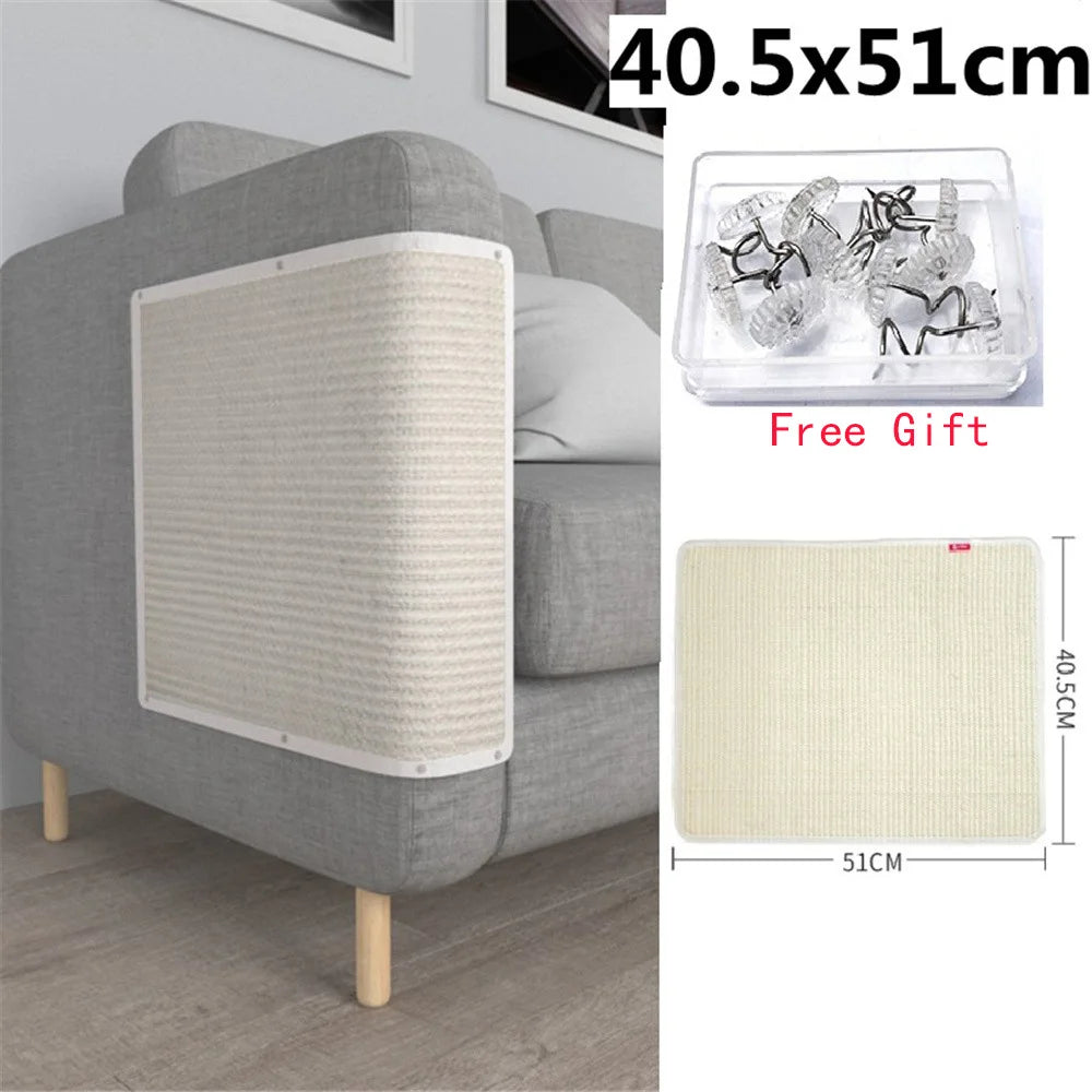 Sisal Mat Cat Claw Pad, Anti-cat Scratching Pad, Suitable for Sofa, Table Furniture, Cat Climbing Frame Protection