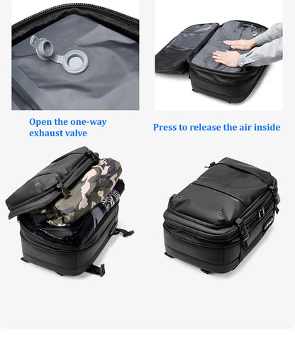 Travel Men 17 inch Laptop Backpack vacuum compression Backpack Business Large Capacity school Backpack expand outdoor backpack - World Bazaar Life