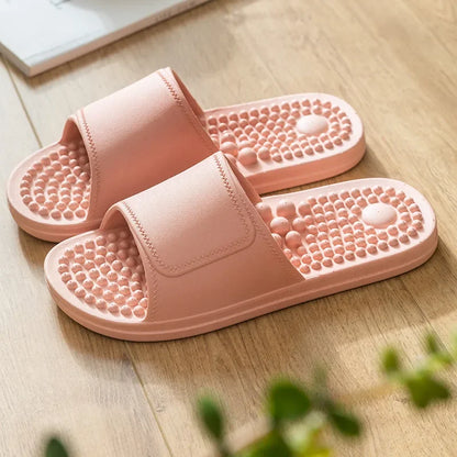 New Women Foot Massage Slippers Men Slipper Indoor Bathroom Non-slip Soft Slides Couples House Relief Feet Health Care Shoes