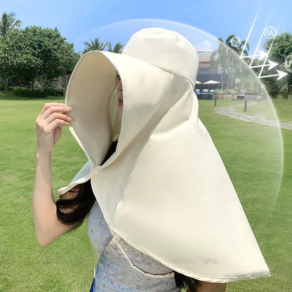 Wide Brim Sun Hat with Neck Flap – UV Protection for Hiking & Fishing-World Bazaar Life