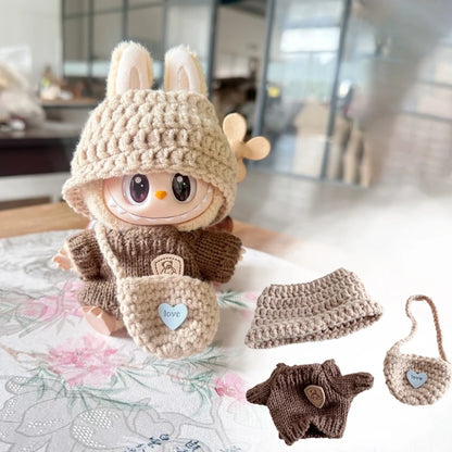 LABUBU Universal Baby Clothes, Doll Cute New Year Set Diy Accessories, Christmas Gifts,Popmart Bubble Mart Doll Accessories
