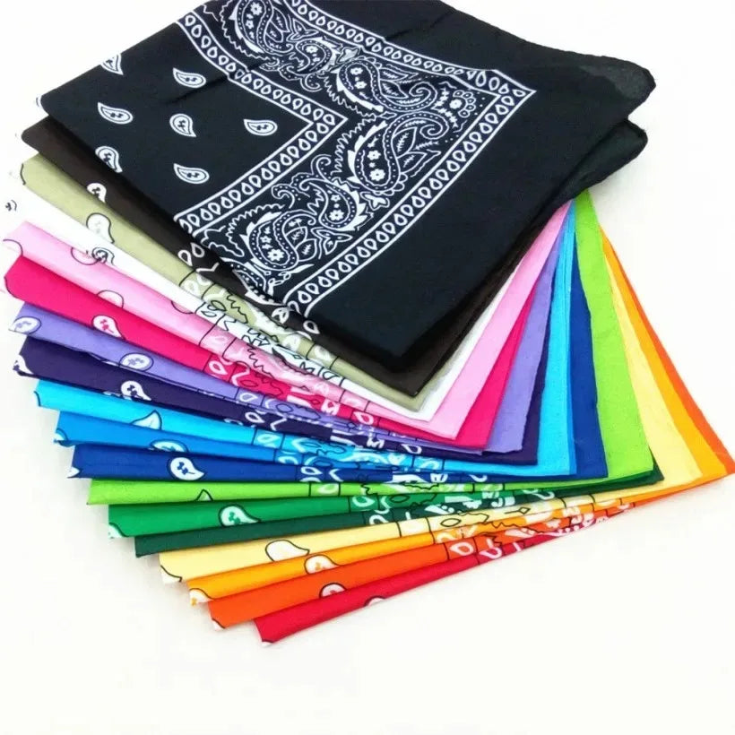 Unisex Men Women Bandana Hairband Cowboy Mens Biker Sports Headwear Wrist Hairwrap Single Sided Head Wrap Scarf Paisley - World Bazaar Life