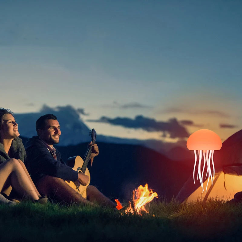 Jellyfish RGB Lamp - Voice Control, Rechargeable & Touch Sensor - World Bazaar Life
