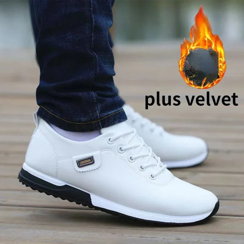 Men's PU Leather Business Casual Shoes Men's Outdoor Breathable Sports Shoes Men's Fashion Loafers Walking Shoes - World Bazaar Life