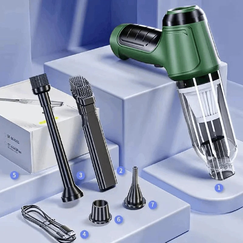 Car Vacuum Cleaner Strong Suction Cleaning Mini Machine Wireless Portable Handhled Blower Machine Air Duster for Home Appliances - World Bazaar Life