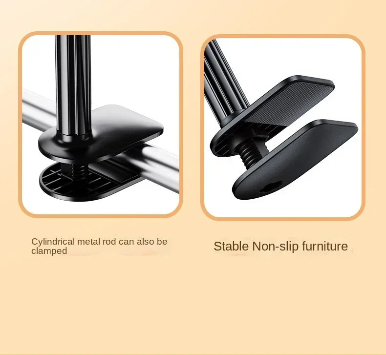 Tablet Stand for Desk Clip Rotating Lazy Flexible Gooseneck Clamp Universal Long Arm Mount for Ipad Bed Desk Mobile Phone Holder - World Bazaar Life