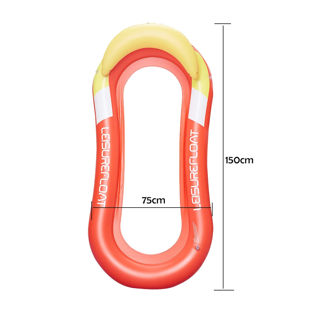 PVC Inflatable Floating Row Foldable Air Mattresses Swimming Pool Summer Party Beach Water Float Bed Lounger Chair-World Bazaar Life