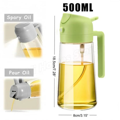 2in1 Olivenölspender &amp; Sprühflasche 500ml zum Kochen &amp; Grillen