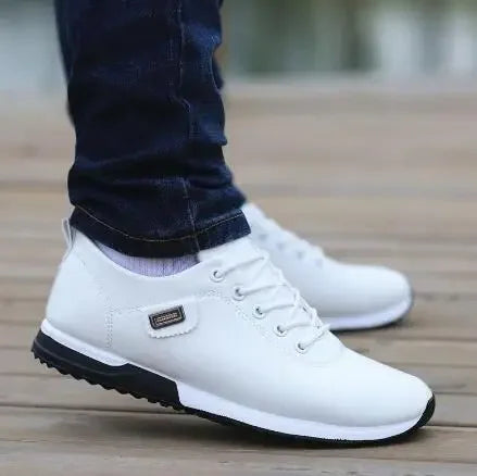 Men's PU Leather Business Casual Shoes Men's Outdoor Breathable Sports Shoes Men's Fashion Loafers Walking Shoes - World Bazaar Life