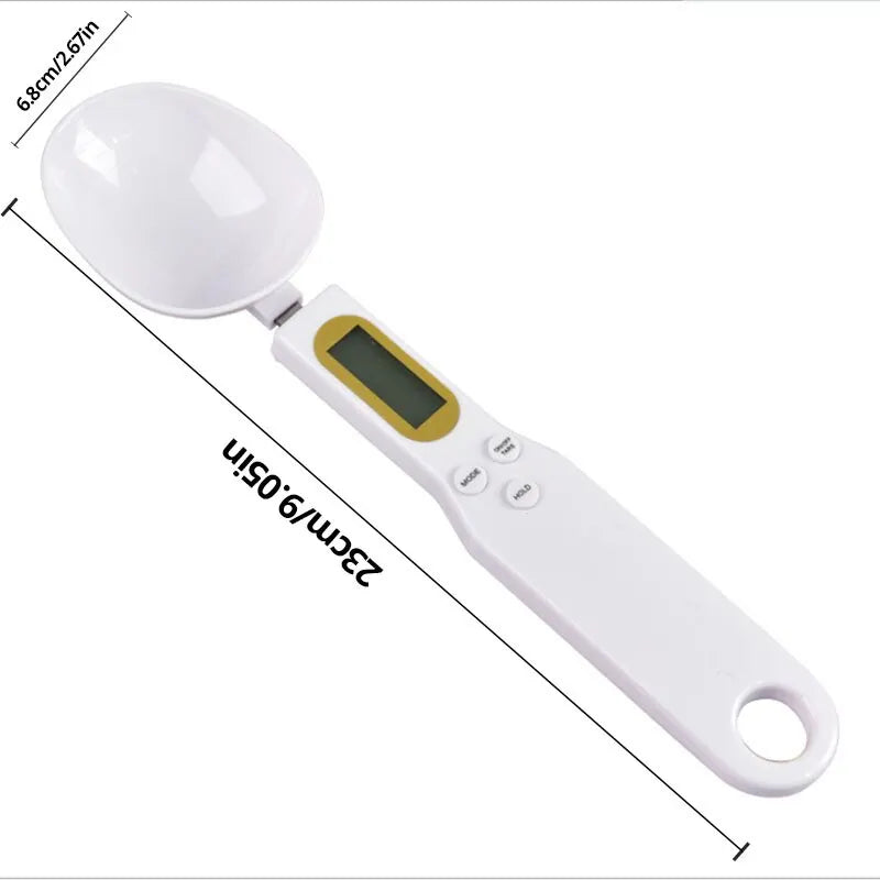 1 Adet LCD Dijital Ölçüm Ayarlanabilir Tartım Kaşığı Mutfak Terazisi Elektronik Ölçüm Kaşığı Kahve Tozu Ölçeği Pişirme Ölçeği