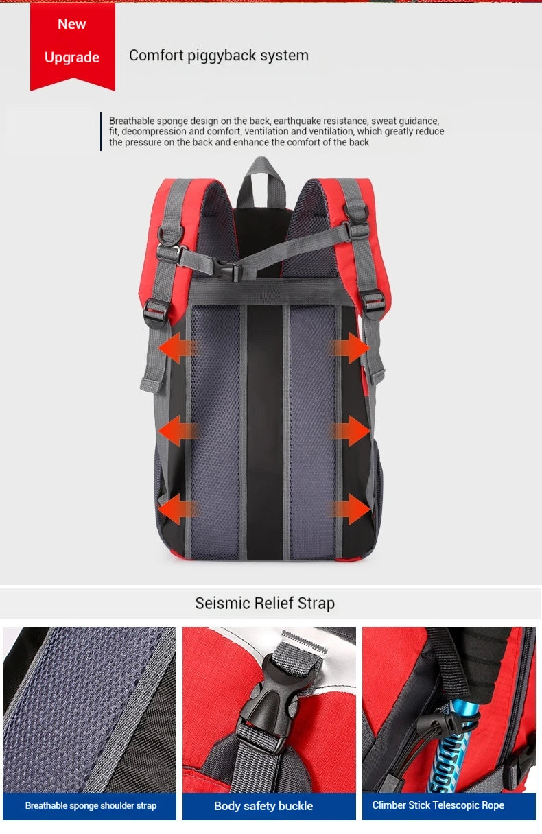 Outdoor Travel Backpack Big Capacity Fashion Travel Backpacks Men Climbing Travel Backpack Classic Sport Travel Backpacks - World Bazaar Life