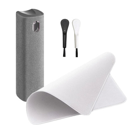 4in1 Microfiber Screen Cleaner Spray Bottle for Mobile Phone Ipad Computer Microfiber Polish Cloth Wipe Cleaning Glasses Wipes