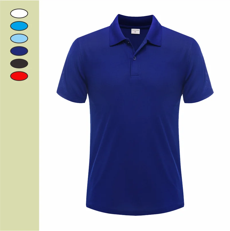 Summer Top New Lapel  Solid Color Shirt Short Sleeve Casual Business Fashion Breathable And Comfortable Polo Shirt Group Uniform-World Bazaar Life