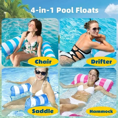 1PC Inflatable Float Hammock floaties for adults Perfect for Poolside Lounging This Summer Water Play Accessories Water Sports-World Bazaar Life