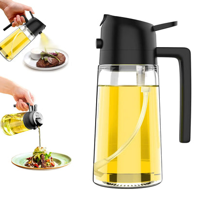 2in1 Olivenölspender &amp; Sprühflasche 500ml zum Kochen &amp; Grillen