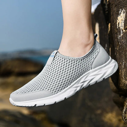 YRZL Men's Breathable Mesh Sneakers - Lightweight & Non-Slip
