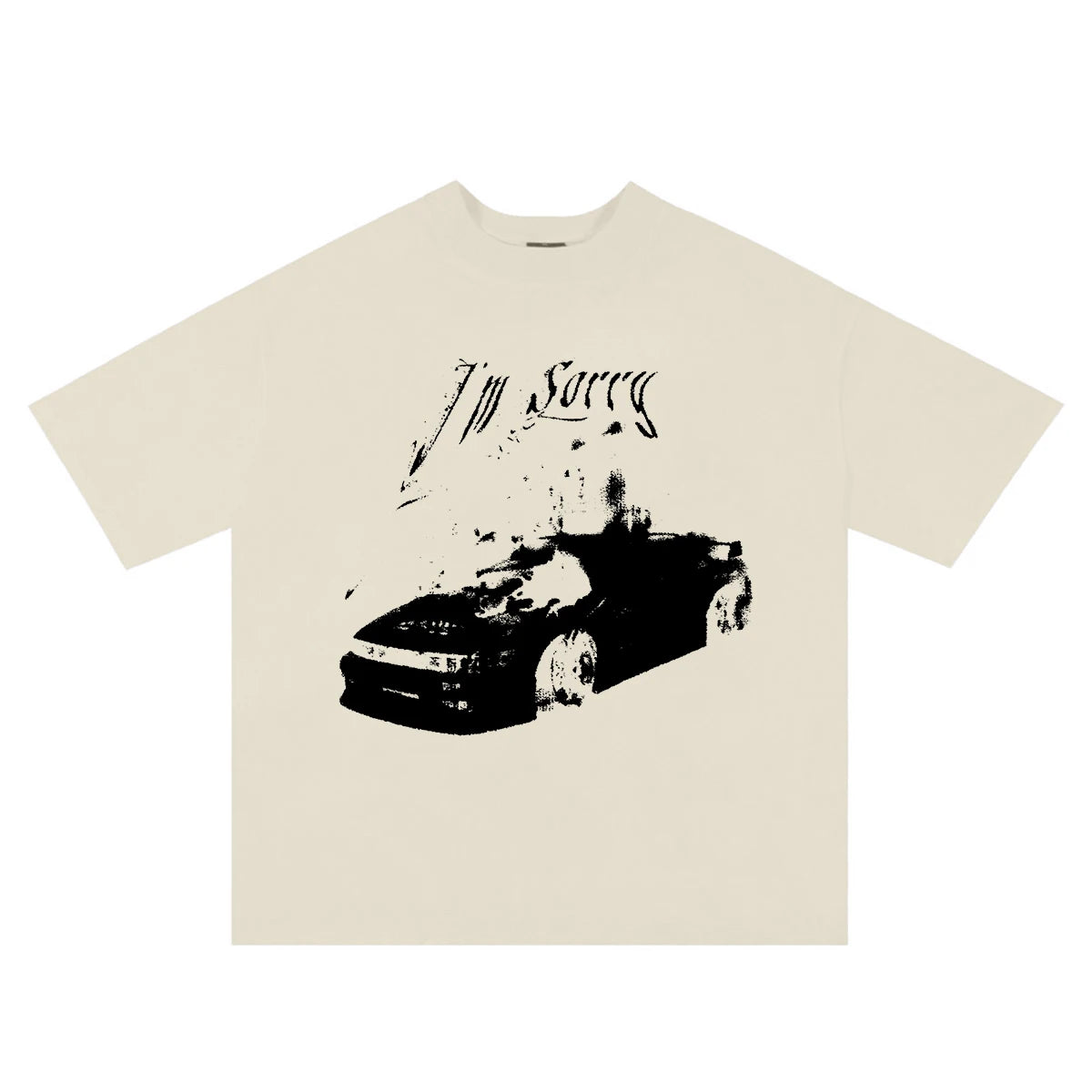 Vintage Gothic Oversized Men T-shirt Harajuku Hip Hop Tops Aesthetic Car Graphic Print Y2k Clothes Streetwear Fashion Korean Tee-World Bazaar Life