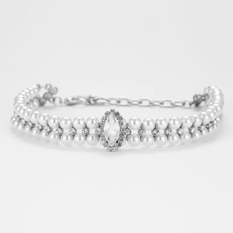 Luxury Rhinestone Puppy Collar for Small Dogs Cat Necklace Bling Crystal Jewelry Pet Accessorie Princess Diamond Wedding Collar-World Bazaar Life