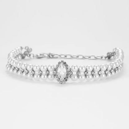 Luxury Rhinestone Puppy Collar for Small Dogs Cat Necklace Bling Crystal Jewelry Pet Accessorie Princess Diamond Wedding Collar-World Bazaar Life