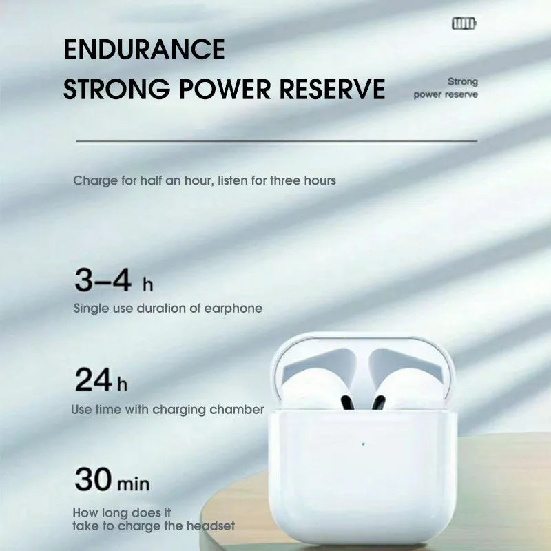 Pro 4 TWS Wireless Headphones Earphone Bluetooth-compatible 5.3 Waterproof Headset with Mic for Xiaomi iPhone Pro4 Earbuds - World Bazaar Life