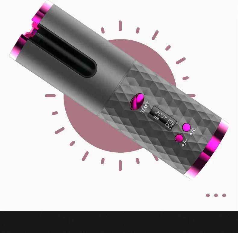 Portable Smart Hair Curler – Wireless Auto Styler for Travel