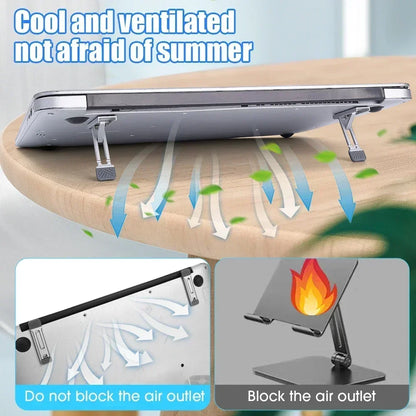 Portable Laptop Stand Aluminum Alloy Mini Folding Holder 3 Height Adjustment Notebook Bracket Accessories for Macbook Cell Phone