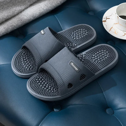 New Women Foot Massage Slippers Men Slipper Indoor Bathroom Non-slip Soft Slides Couples House Relief Feet Health Care Shoes