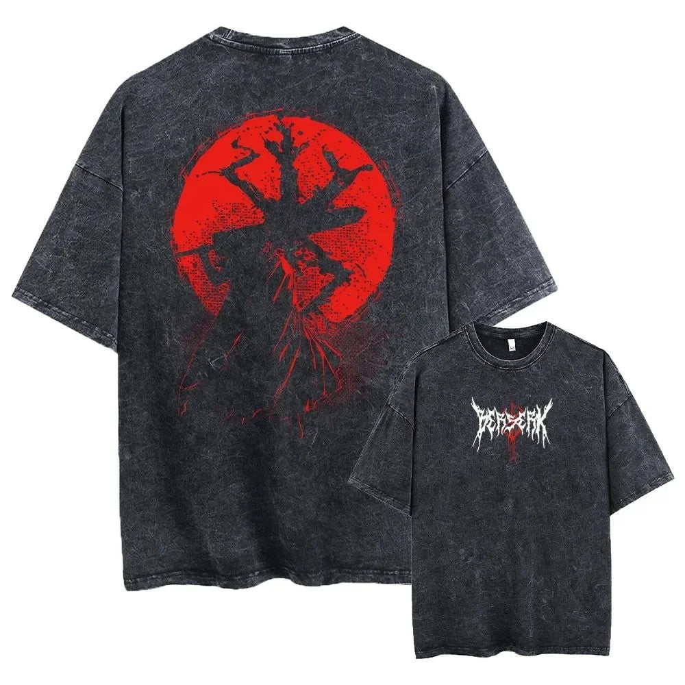 Anime Berserk T-shirts for Men New in Tops and T-shirts Cotton Men's Clothing Y2k Oversized GYM Graphic Sexmachine Vintage T-shi-World Bazaar Life