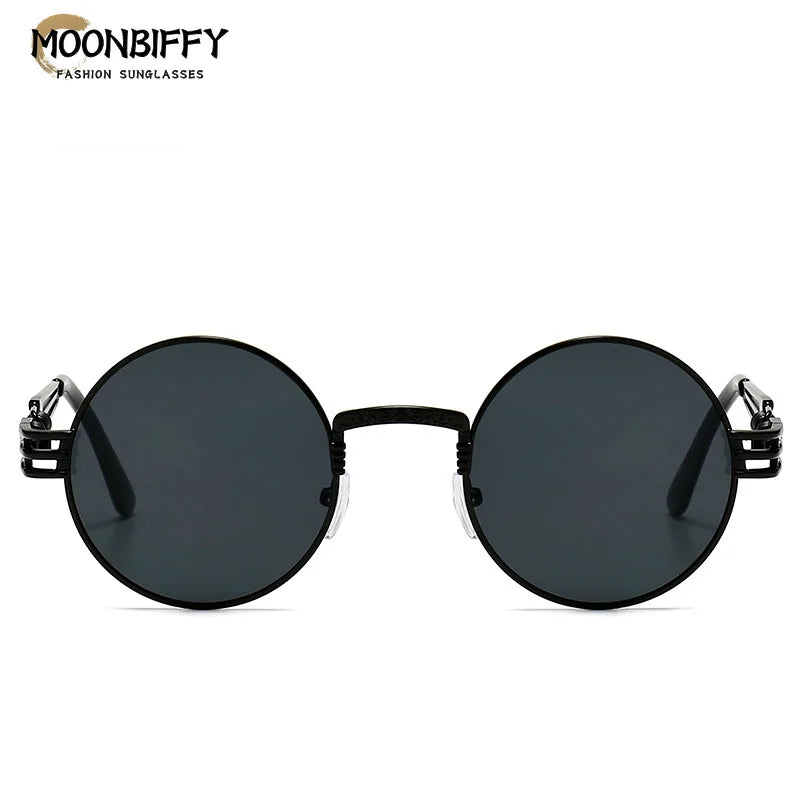 Men's Steampunk Sunglasses Women Fashion Round Glasses Brand Designer Vintage Sun Glasses High Quality Sun Goggles UV400