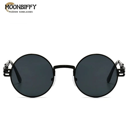 Men's Steampunk Sunglasses Women Fashion Round Glasses Brand Designer Vintage Sun Glasses High Quality Sun Goggles UV400