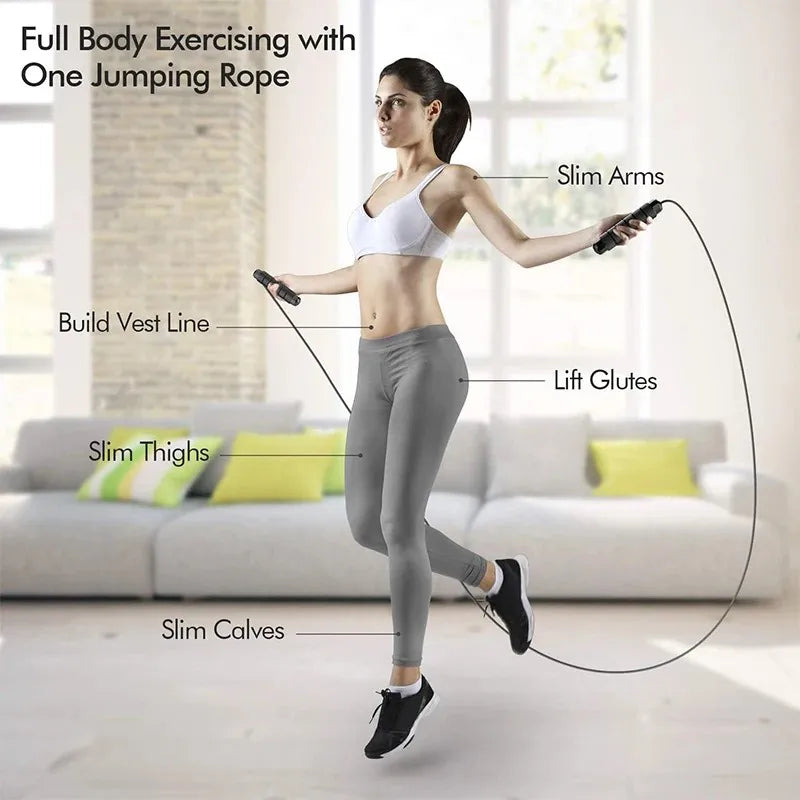 Tangle-Free Speed Jump Rope with Bearings & Foam Handles - World Bazaar Life