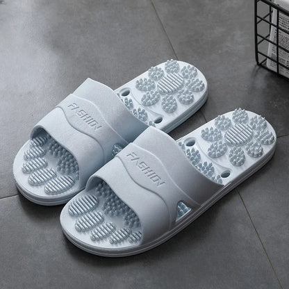 New Women Foot Massage Slippers Men Slipper Indoor Bathroom Non-slip Soft Slides Couples House Relief Feet Health Care Shoes