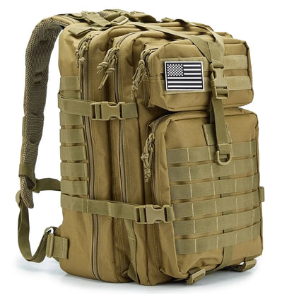 QT&QY 50L Man Tactical Backpacks Survival Traveling Bags Hking Outdoor 3P Assault Pack EDC Molle Pack For Trekking Hunting Bag - World Bazaar Life