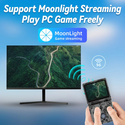 ANBERNIC RG35XXSP Retro Flip Handheld Game Console 3.5" IPS Screen Linux H700 Video Game Player Support Streaming WIFI Bluetooth