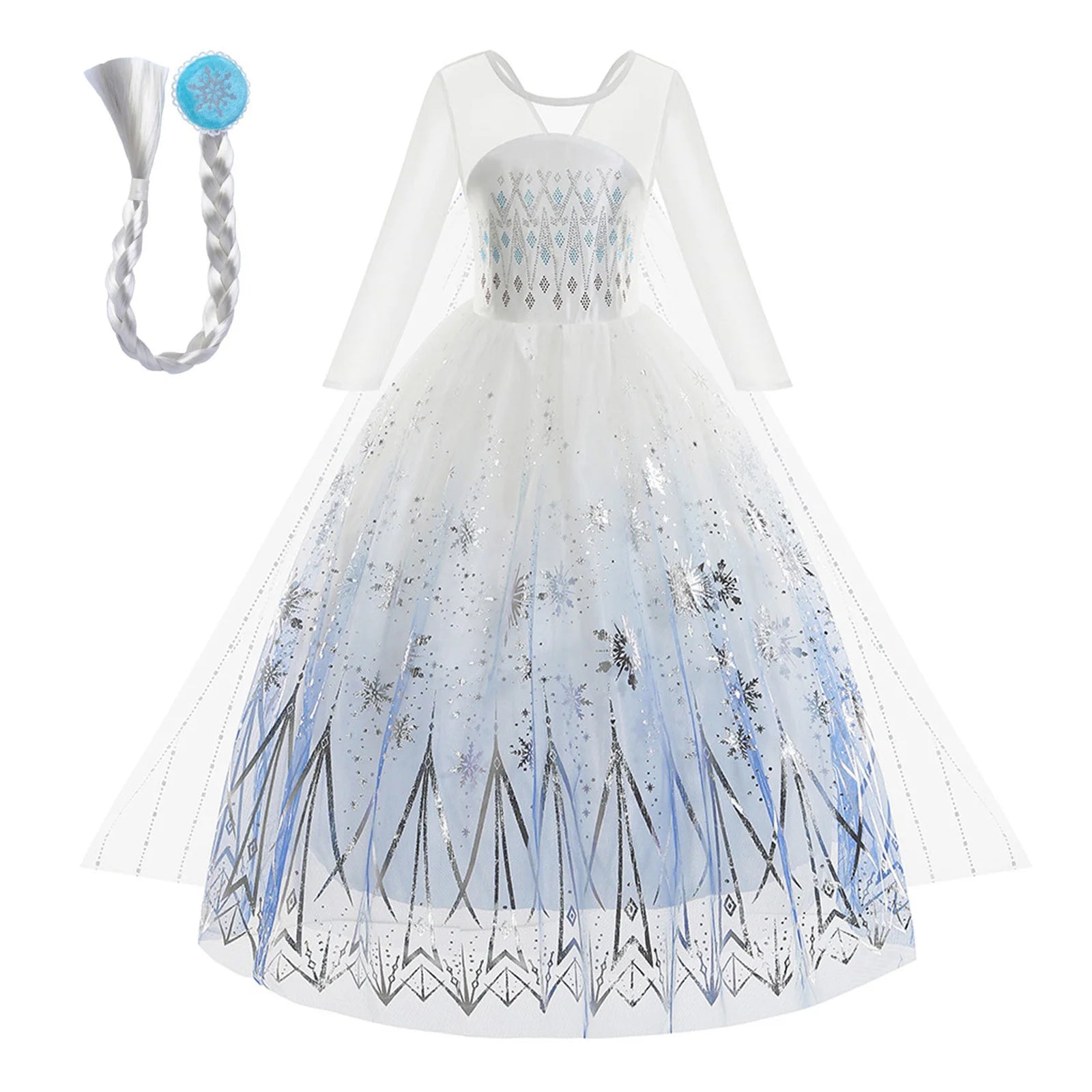 Frozen 2 Elsa Princess Dress for Girls – Snow Queen Outfit-World Bazaar Life