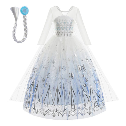 Frozen 2 Elsa Princess Dress for Girls – Snow Queen Outfit-World Bazaar Life