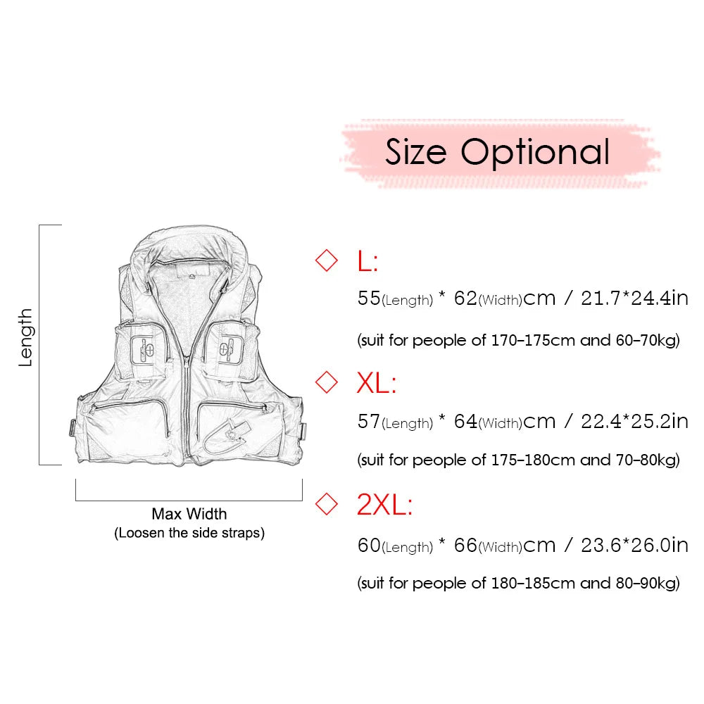 FX Adult Life Jacket – Fishing, Boating, Swimming Safety Vest