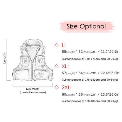FX Adult Life Jacket – Fishing, Boating, Swimming Safety Vest