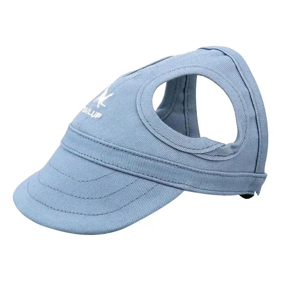 Pet Baseball Hat Outdoor Cat Dog Adjustable Visor Hat Summer Pet Travel Sports Sun Cap With Ear Holes-World Bazaar Life