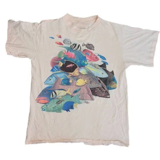 Punk Y2k Vintage Print T-shirt Women's Crop Tops Pattern T-shirt Girls Japanese Clothing Woman Clothes Women's Gothic Top Shirt