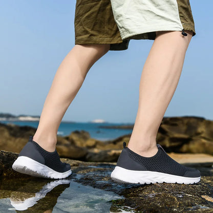 YRZL Men's Breathable Mesh Sneakers - Lightweight & Non-Slip