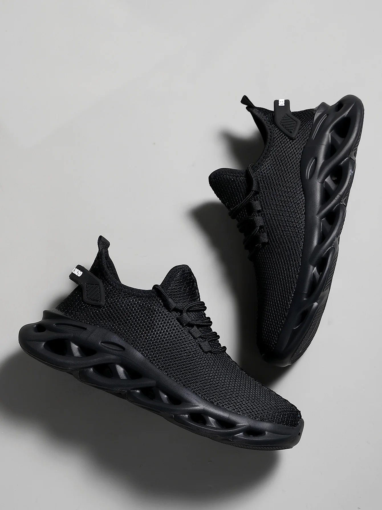 Men Sports Running Black Jogging Shoes Casual Sneakers Brown Outdoor Breathable Mesh Women Light Shock-absorption Black Tennis - World Bazaar Life