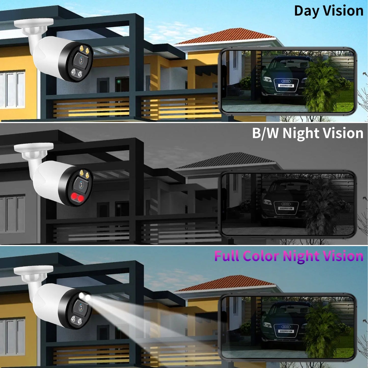 Gadinan H.265+ 8MP POE IP Camera Smart Two-way Audio Color Night Vision 4K 5MP Outdoor Camera for Security Surveillance System