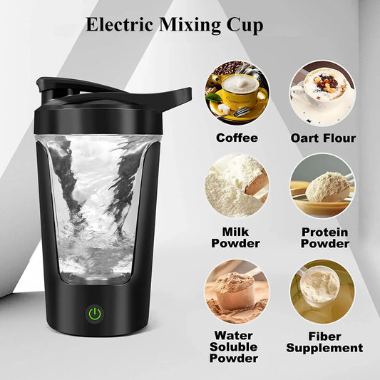 450ml Blenders Cup Electric Mixing Cup Portable Protein Powder Shaker Bottle Mixer For Travel Home Office Kitchen Tools-World Bazaar Life