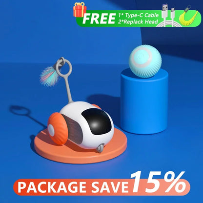 Smart Rolling Cat Toy Car – Interactive Remote Control Pet Toy-World Bazaar Life