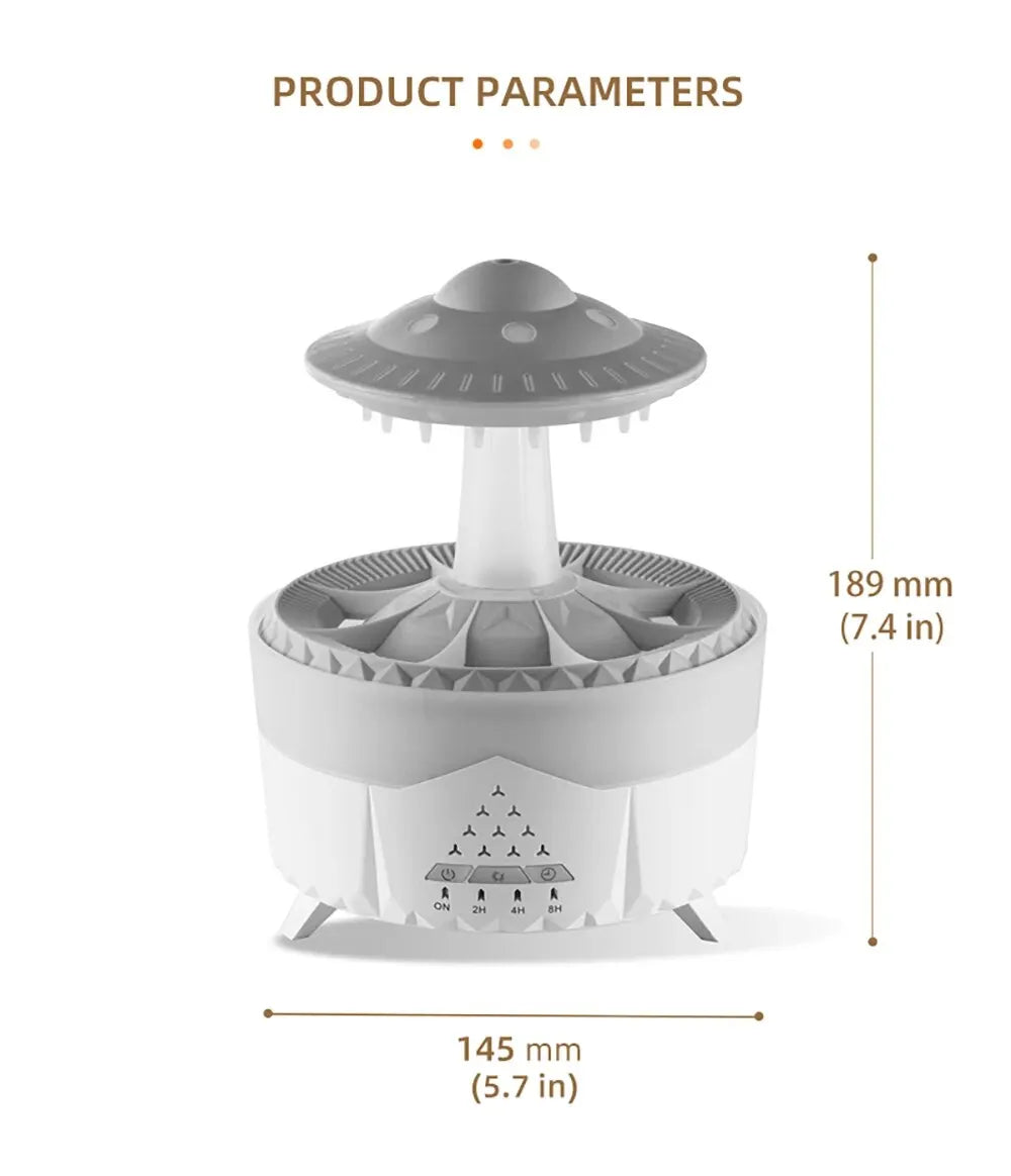 Aierwill Ultrasonic Oil Diffuser & Humidifier with Remote Control.