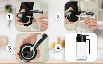 2in1 Olivenölspender &amp; Sprühflasche 500ml zum Kochen &amp; Grillen