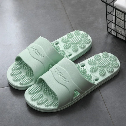New Women Foot Massage Slippers Men Slipper Indoor Bathroom Non-slip Soft Slides Couples House Relief Feet Health Care Shoes